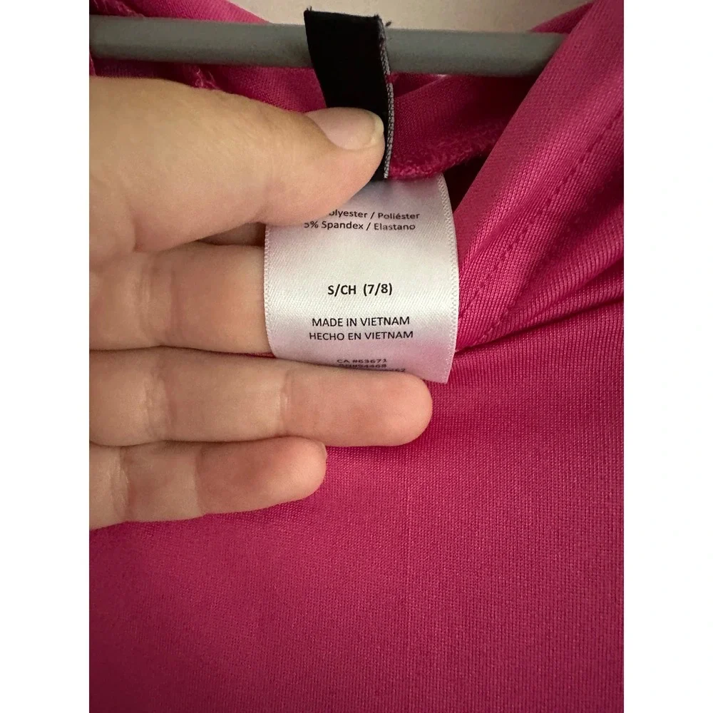 Spyder Girls Pink Short Sleeve Hooded Active Dress Size Small 7/8
